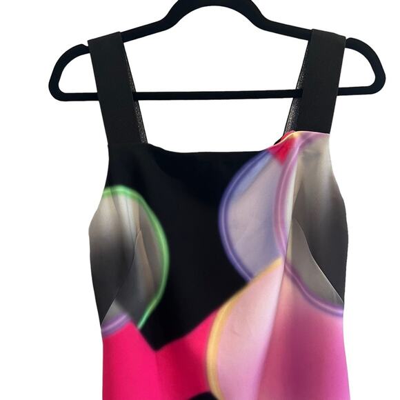 MILLY Printed Colorful Stretchy Sheath Dress Size 6 - Picture 4 of 10